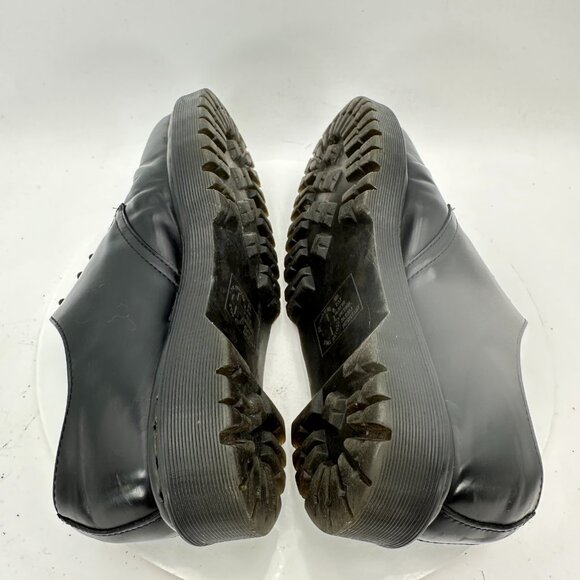 Dr Martens 1461 Women Size 9 Black Smooth Leather Platform Lace Up Derby Shoes - Picture 6 of 12